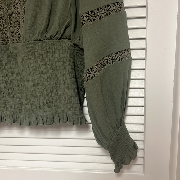 Scarlet Darkness Women's Renaissance Peasant Blouse V Neck Lantern Sleeve NWT - Picture 9 of 12